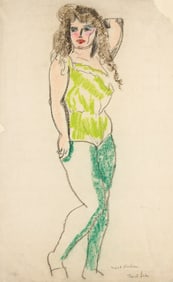 WALT KUHN (1877-1949) Burlesque girl.