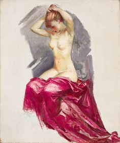 WILLY POGANY (1882-1955) "Nude (using slow-drying oil)."