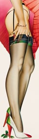 PETER PALOMBI (1944-2009) Stockings up for Christmas.