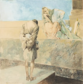 EVERETT SHINN (1876-1953) "Lest . . . the adversary deliver thee to the judge."