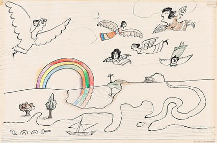SAUL STEINBERG (1914-1999) Flying Harpies.