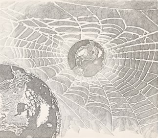 MURRAY TINKELMAN (1933-2016) The earth caught in a web.