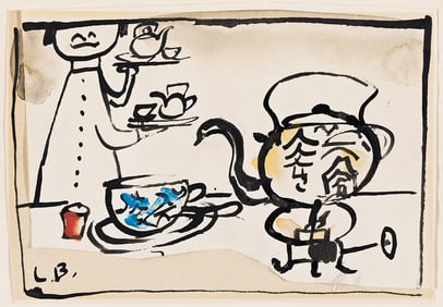 LUDWIG BEMELMANS (1898-1962) Tea time.