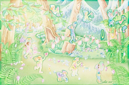 NANCY SIPPEL CARPENTER (DATES UNKNOWN) "These elves love sparkly jewels."