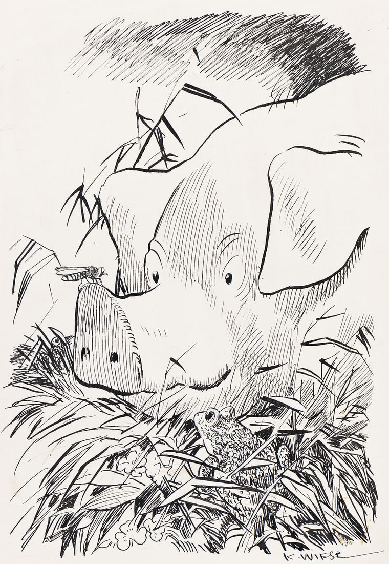 KURT WIESE (1887-1974) "And settled right on the end of Freddy's nose." (1 of 2)