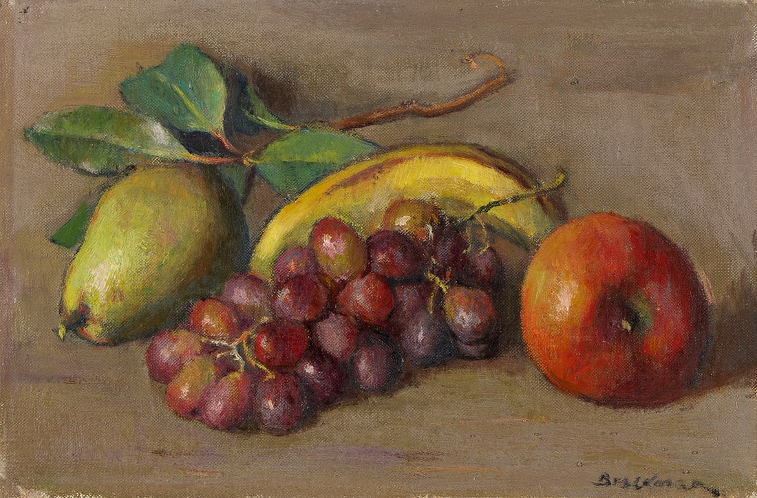 ROBERT BRACKMAN (1898 - 1980) Still Life #80.: ROBERT BRACKMAN (1898 - 1980) Still Life #80. Oil on canvas. 203x305 mm; 8x12 inches. Signed lower right. Signed, titled and inscribed Noanck Conn, in oil, verso. Provenance Nathan Al