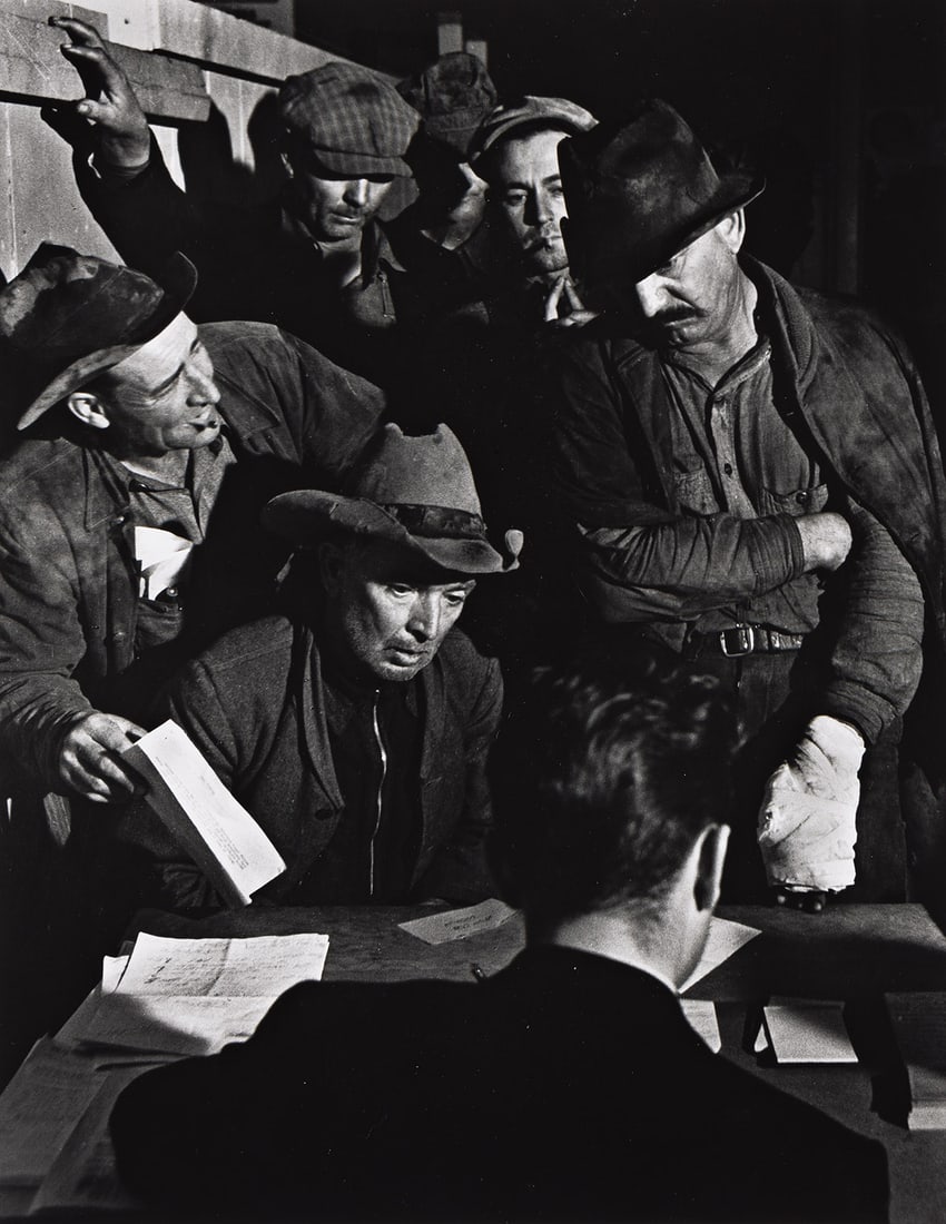 HORACE BRISTOL (1908 - 1997) Joad Family Applying for Relief (The Grapes of Wrath). 1938 (1 of 1)