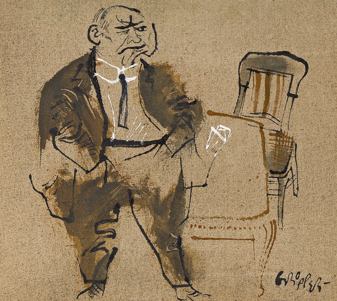 WILLIAM GROPPER (1897 - 1977) Man and Chair. (1 of 1)