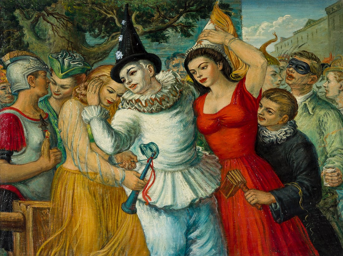 ALBERT PELS (1910 - 1998) Carnival Scene. (1 of 1)