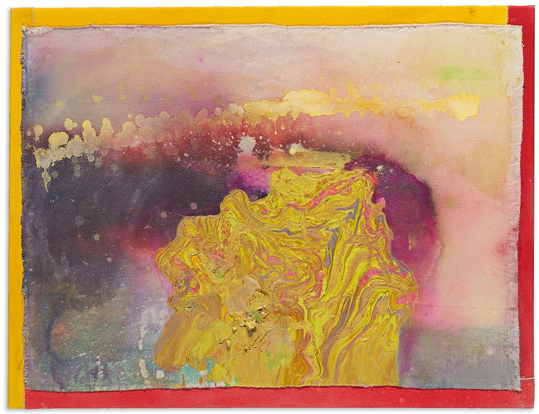 SIR FRANK BOWLING, OBE RA (1934 - ) Profile.: SIR FRANK BOWLING, OBE RA (1934 - ) Profile. Acrylic on canvas with maroulfage, 2013. 737x914 mm; 29x38 inches. Titled and inscribed "29x38" in ink, verso. Provenance The artist, New York/London. Esta