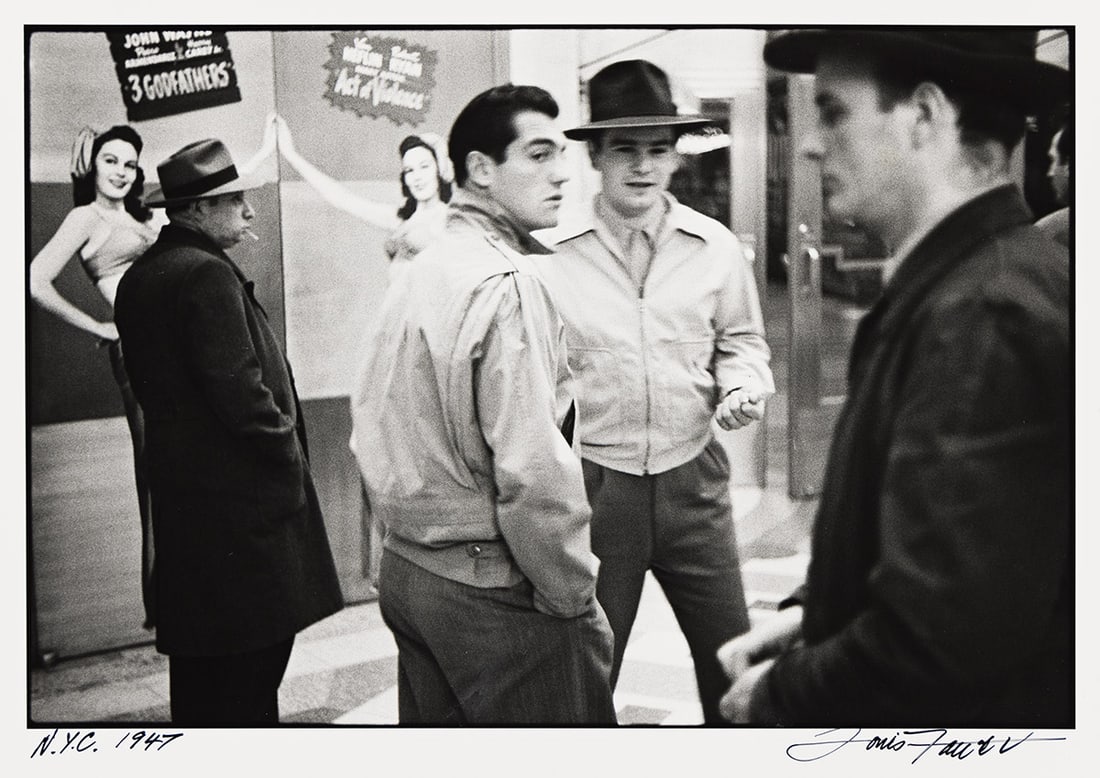 LOUIS FAURER (1916-2001) Times Square Area, N.Y.C. Circa 1947; printed 1980.: LOUIS FAURER (1916-2001) Times Square Area, N.Y.C. Circa 1947; printed 1980. Silver print, the image measuring 7⅜x11 inches (18.7x27.9 cm.), the sheet 11x14 inches (27.9x35.6 cm.), with Faurer's