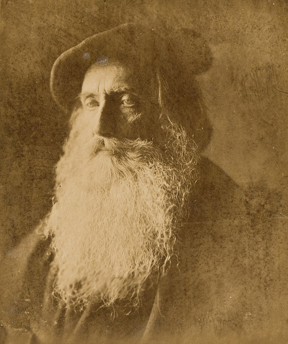 JULIA MARGARET CAMERON (1815-1879) Sir Henry Taylor. 1865.: JULIA MARGARET CAMERON (1815-1879) Sir Henry Taylor. 1865. Albumen print, the image measuring 9⅞x8⅛ inches (25.1x20.6 cm.), the mount 21½x17 inches (54.6x43.2 cm.), with Cameron's sig