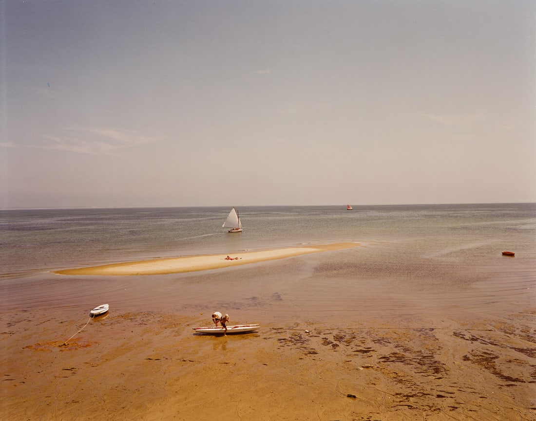 JOEL MEYEROWITZ (1938- ) From the Bay/Sky series, Provincetown. 1975.: JOEL MEYEROWITZ (1938- ) From the Bay/Sky series, Provincetown. 1975. Chromogenic print, the image measuring 8x10 inches (20.3x25.4 cm.), with Meyerowitz's signature, date, and edition notation 45/75