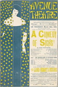 AUBREY BEARDSLEY (1872-1898). AVENUE THEATRE / A COMEDY OF SIGHS! 1894. 30x20 inches, 76¼