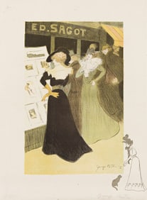GEORGES BOTTINI (1874-1907). [ADDRESSE SAGOT OU LA VITRINE DE SAGOT]. 1898. 15x11¼ inches,
