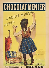 ÉTIENNE MAURICE FIRMIN BOUISSET (1859-1925). CHOCOLAT MENIER / MILANO. 1893. 51½x37½