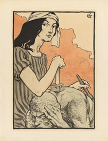 EUGÈNE GRASSET (1841-1917). [LA SCULPTURE]. 1898. 25x19 inches, 63½x48¼ cm.