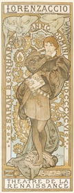 ALPHONSE MUCHA (1860-1939). LORENZACCIO. 1896. 38¼x14¾ inches, 97x37½ cm. F.