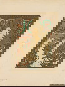 ALPHONSE MUCHA (1860-1939). JOB. Maitres de l'Affiche pl. 202. 1900. 16½x12¼ inches, 42x31