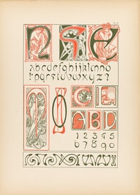 ALPHONSE MUCHA (1860-1939). DOCUMENTS DÉCORATIFS. Group of 8 plates. 1902. Each plate 18x13