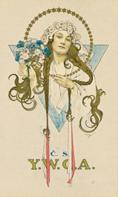 ALPHONSE MUCHA (1860-1939). C.S. / Y.W.C.A. 1922. 11x7 inches, 28x18 cm. V. Neubert A Synové,