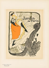 HENRI DE TOULOUSE-LAUTREC (1864-1901). JANE AVRIL. Maitres de l'Affiche pl. 110. 1898. 15½