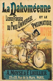 VICTOR NEHLIG (1830-1909). LA DAHOMÉENNE / ET LE PNEUMATIQUE MOYSE. Circa 1894. 49¼