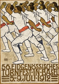 EDUARD RENGGLI (1882-1939). 56. EIDGENÖSSISCHES TURNFEST - IN - BASEL. 1912. 40x28¼