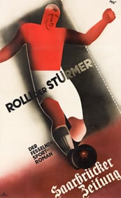 ANTON "TONI" ZEPF (1902-?). ROLLI DER STÜRMER / SAARBRÜCKER ZEITUNG. Circa 1930s. 64½