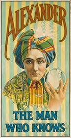 DESIGNER UNKNOWN. ALEXANDER / THE MAN WHO KNOWS. 1915. 82x41 inches, 208¼x104¼ cm. Av