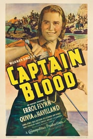 DESIGNER UNKNOWN. CAPTAIN BLOOD. 1935. 41x27½ inches, 104¼x69¾ cm. Continental Litho
