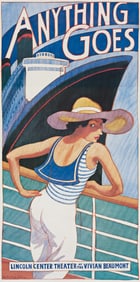 JAMES MCMULLAN (1934- ). ANYTHING GOES / LINCOLN CENTER. 1987. 83x42 inches, 210¾x106¾ cm.