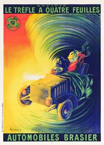 LEONETTO CAPPIELLO (1875-1942). AUTOMOBILES BRASIER. 1906. 63½x46 inches, 161¼x116¾
