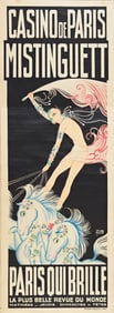 ZIG (LOUIS GAUDIN, 1882-1936). CASINO DE PARIS / MISTINGUETT / PARIS QUI BRILLE. 1931. 87x31½