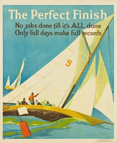 FRANK BEATTY (1899-1984). THE PERFECT FINISH. 1929. 43¼x35¾ inches, 109¾x90¾ cm.