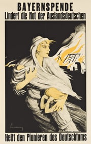 WALTER SCHNACKENBERG (1880-1961). BAYERNSPENDE. Circa 1919. 24¼x15¼ inches, 61½