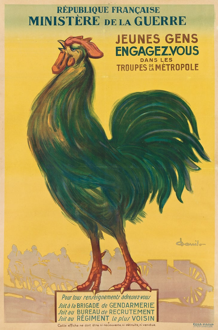 ROBERT DANILO (DATES UNKNOWN). MINISTÈRE DE LA GUERRE / JEUNES GENS ENGAGEZ - VOUS. Circa 1927. (1 of 1)