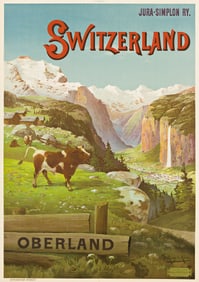 F. HUGO D'ALÉSI (1849-1906). SWITZERLAND / OBERLAND. Circa 1890. 41¼x29¼ inches,