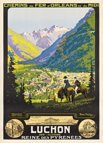 ROGER SOUBIE (1898-1984). LUCHON / REINE DES PYRÉNÉES. 1922. 41½x29¾ inches,