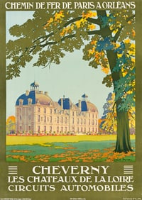 LEON CONSTANT-DUVAL (1877-1956). CHEVERNY / LES CHATEAUX DE LA LOIRE. 1926. 41x29¼ inches,