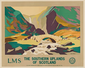 JOHN EDMUND MACE (1889-1952). THE SOUTHERN UPLANDS OF SCOTLAND / LMS. Circa 1930. 40x50¼