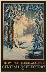 WALTER L. GREENE (1870-1956). THE PATH OF ELECTRICAL SERVICE / GENERAL ELECTRIC. Circa 1930s. 41x27