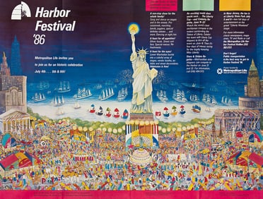 LETIZIA PITIGLIANI (1935-2012). HARBOR FESTIVAL. Group of 3 subway posters. 1980s Each approximately