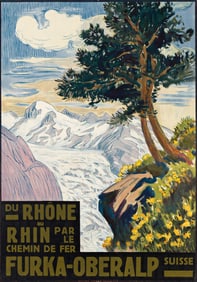 FRANÇOIS MARC EUGÈNE GOS (1880-1975). FURKA - OBERALP / SUISSE. 1914. 39x27¼ inches,