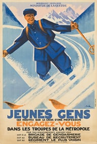 ERIC DE COULON (1888-1956). JEUNES GENS / ENGAGEZ - VOUS. Circa 1928. 46¼x31 inches, 117½