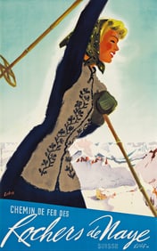 LIBIS (HERBERT BERTHOLD LIBISZEWSKI, 1897-1985). ROCHERS DE NAYE / SUISSE. 40¼x25¼ inches,