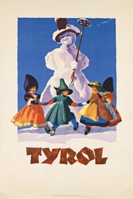HEINRICH CAESAR BERANN (1915-1999). TYROL. Circa 1936. 37½x25 inches, 95¼x63½ cm.