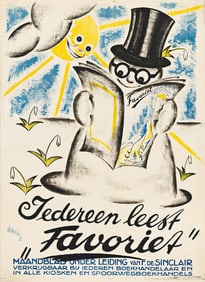 WALTER "WALTHER" VON WENZ ZU NIEDERLAHNSTEIN (1898-1963). IEDEREEN LEEST "FAVORIET." Circa 1935.