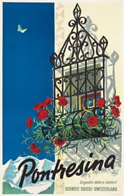 MARTIN PEIKERT (1901-1975). PONTRESINA. 1938. 40x27½ inches, 101½x69¾ cm. Gebr. Fretz