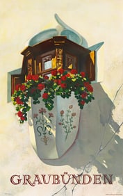 MARTIN PEIKERT (1901-1975). GRAUBÜNDEN. 1944. 40x25¼ inches, 101½x64¼ cm. Gerb.
